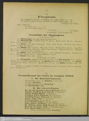 VI. Frequenz