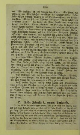 25. Kaiser Friedrich I., genannt Barbarossa