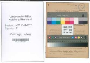 Entnazifizierung Ludwig Overhage , geb. 26.08.1910 (Landwirt)