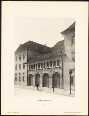 Feuerwache am Schillerpark, Berlin: Ansicht (aus: Neubauten der Stadt Berlin, Bd. XI, 1912)