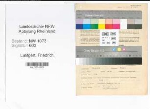 Entnazifizierung Friedrich Luetgert , geb. 11.03.1906 (Polizist)