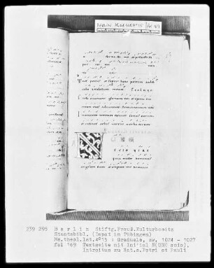 Graduale — Initiale N(unc scio), Folio 169recto