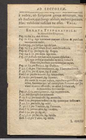 Errata typographica.