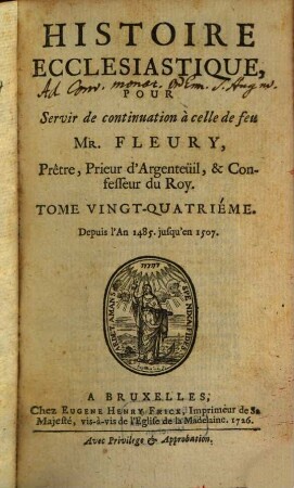 Histoire Ecclesiastique, 24. Depuis l'An 1485. jusqu'en 1507.