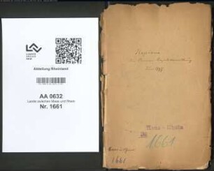 Vorlagen und Beschlüsse in den Sitzungen der Bonner Bezirksverwaltung (Rapiaria)