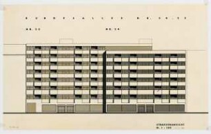 Wohnhäuser Bundesallee 24/25, Berlin-Wilmersdorf: Ansicht 1:100
