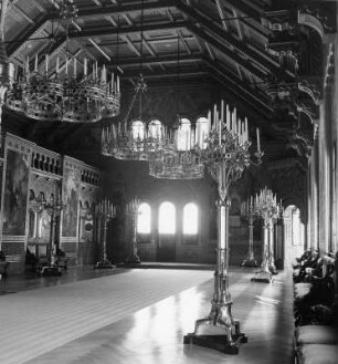 Schwangau-Hohenschwangau. Schloss Neuschwanstein. Palas, 4. Obergeschoss. Sängersaal (1869/1886; J. Hofmann)