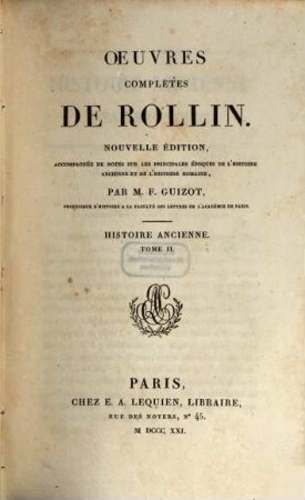 Oeuvres complètes de Rollin, 6. Histoire ancienne ; 2