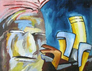 Positive Gedanken, dem Kopf entspringend