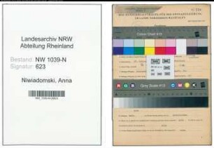 Entnazifizierung Anna Niwiadomski , geb. 12.02.1907 ()