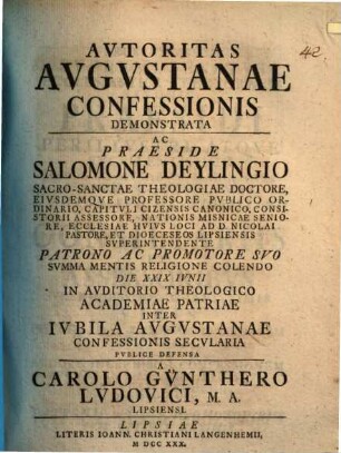 Autoritas Augustanae confessionis demonstrata