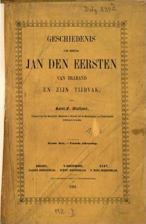 Geschiedenis van hertog Jan den Eersten van Braband en zijn Tijdvak, 1,2