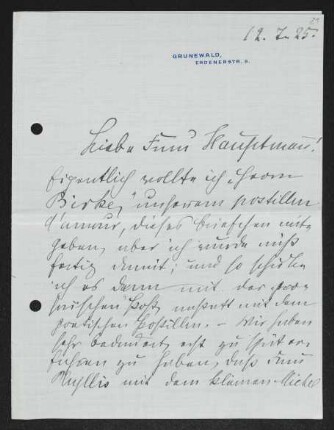 Brief von Hedwig Fischer, Samuel Fischer, Brigitte Bermann Fischer und Hildegard Fischer an Margarete Hauptmann