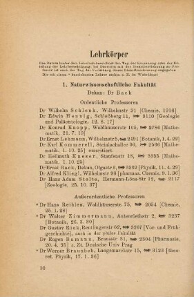 10-23, Lehrkörper