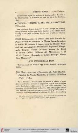 [799. Berlinghieri (Francesco) – 807. Bucoliche]