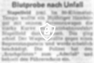 Blutprobe nach Unfall