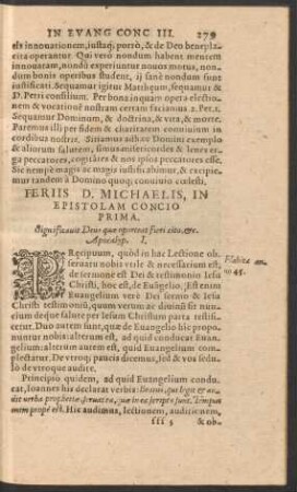Feriis D. Michaelis, In Epistolam ...