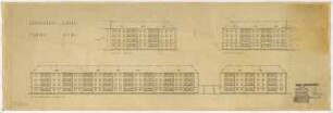 Wohnhausbebauung Weißenburger Straße, Wilhelmstraße, Földerichstraße für Frau Gertrud Beneke, Berlin-Spandau: Straßenansichten 1:200
