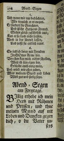 Abend-Segen am Freytage