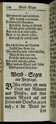 Abend-Segen am Freytage