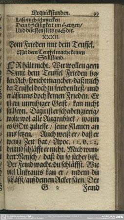 XXXII. Vom Frieden mit dem Teuffel