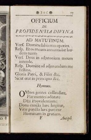 Officium de providentia divina.