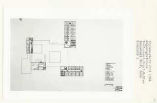 Jugendgästehaus, Berlin-Wedding (Diplomarbeit bei Karl Wilhelm Ochs): Grundriss 1. Obergeschoss 1:200