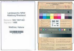 Entnazifizierung Helene Matthias , geb. 24.10.1889 ()