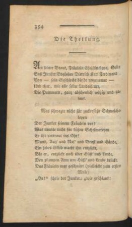 Die Theilung.