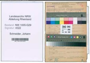 Entnazifizierung Johann Schneider , geb. 21.05.1896 (Techn.Angestellter)