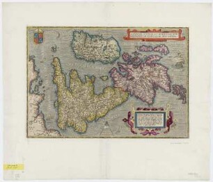 Karte der britischen Inseln, 1:3 500 000, Kupferstich, 1595