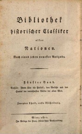 Ideen über die Politik, den Verkehr und den Handel der vornehmsten Völker der alten Welt, 2,1. Afrikanische Völker ; Abth. 1, Carthager, Äthiopier