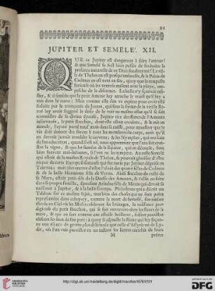 XII: Jupiter et Semele