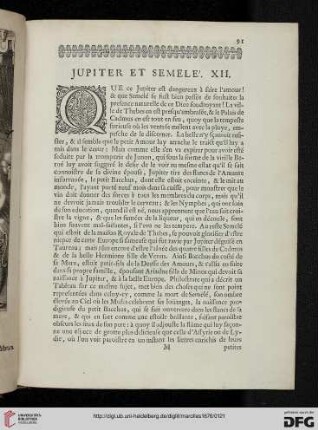 XII: Jupiter et Semele