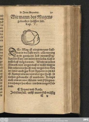 Wie mann des Magens gebrechen helffen soll. Cap. V.
