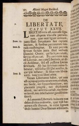 92-100, Caput XXVII. De Libertate. - Caput XXVIII. De Religione.