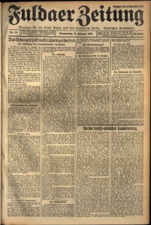 Ausgabe vom Donnerstag, den 16. Februar 1928.