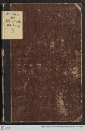Band 3: Studien der Bibliothek Warburg: Die Geburt des Kindes : Geschichte einer religiösen Idee