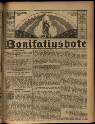 Erste Ausgabe vom Sonntag, den 29. Mai 1927.