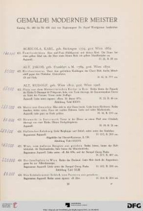 Gemälde moderner Meister (Nr. 421-606)