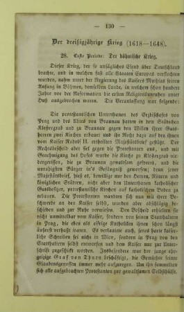 28. Erste Periode: Der böhmische Krieg