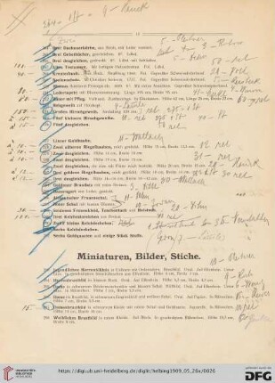 Miniaturen, Bilder, Stiche (Nr. 293-321)
