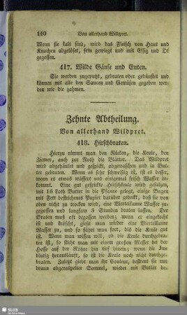 Zehnte Abtheilung. Von allerhand Wildpret