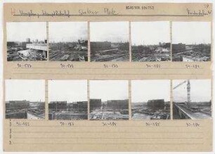 Baustelle vor dem Ostbahnhof, damals "Hauptbahnhof". Berlin, Friedrichshain, Stralauer Platz