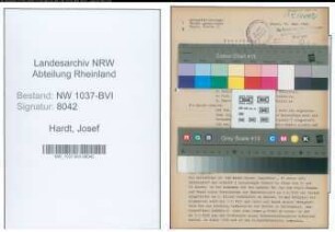 Entnazifizierung Josef Hardt , geb. 31.08.1887 (Techn.Inspektor)