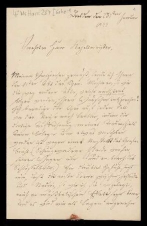 Brief von Eduard Heinrich Gehe an Louis Spohr
