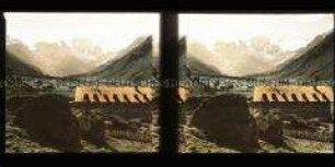 Alpengasthof Lukashansl und Gebirgslandschaft, Ferleiten
