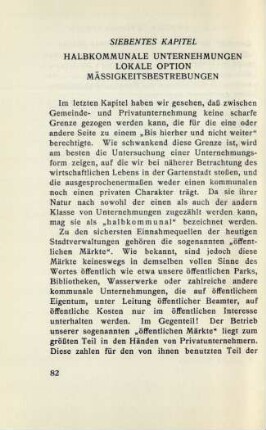 Siebentes Kapitel. Halbkommunale Unternehmungen ...