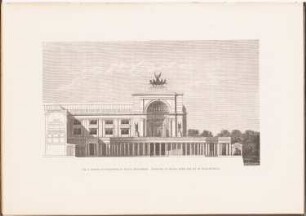 Erweiterung der Museen auf der Museumsinsel, Berlin: Ansicht vom Hof der Nationalgalerie (aus: Baurath Orths Projekt zur Umgestaltung der Berliner Museumsinsel, hrsg. v. Adolf Rosenberg)