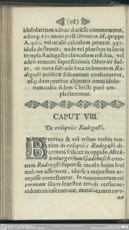 Caput VIII. De reliquiis Radegasti